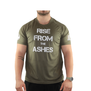 Tee-shirt Homme édition limitée "RISE FROM THE ASHES" couleur kaki