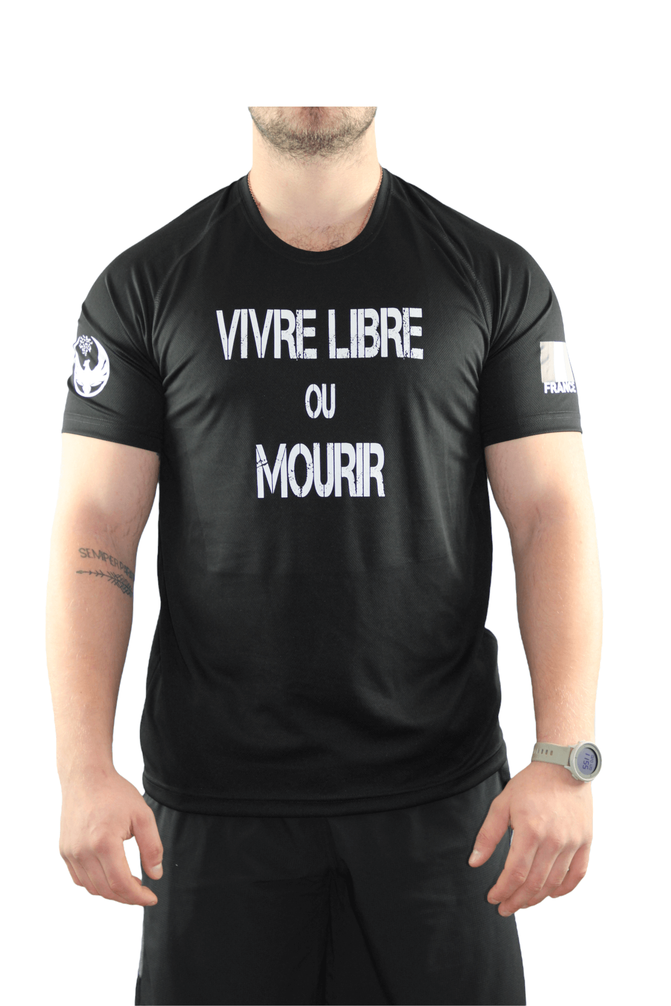 Tee-shirt Homme édition limitée "VIVRE LIBRE OU MOURIR" couleur noire