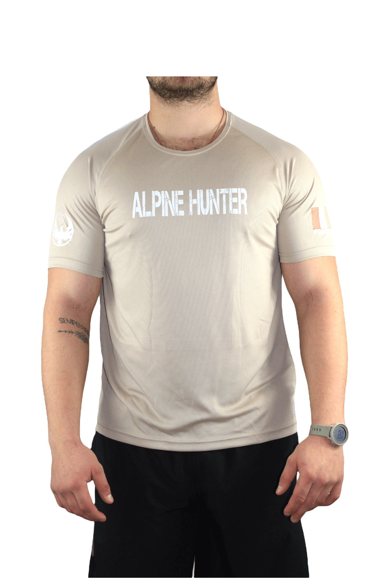 Tee-shirt Homme édition limitée "ALPINE HUNTER" couleur sable