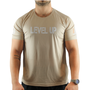 Tee-shirt Homme édition limitée "LEVEL UP" couleur sable
